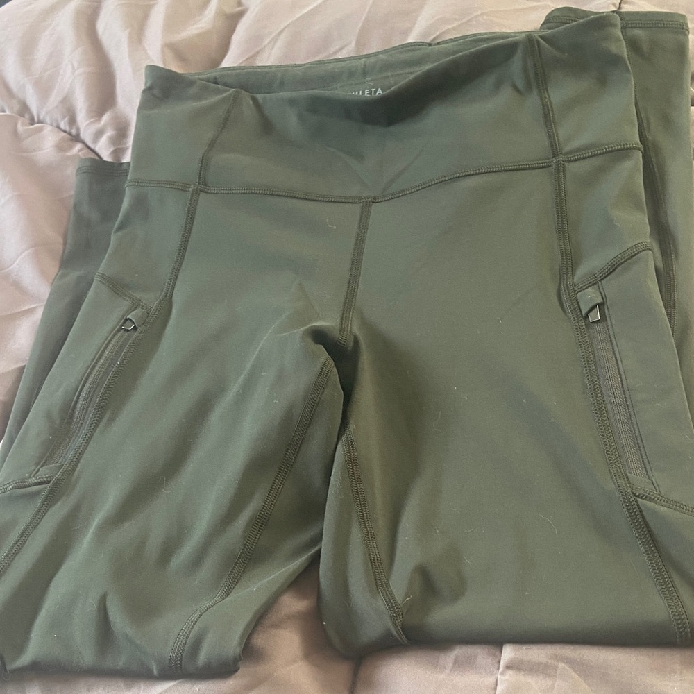 Athleta Olive Performance Leggings size small
